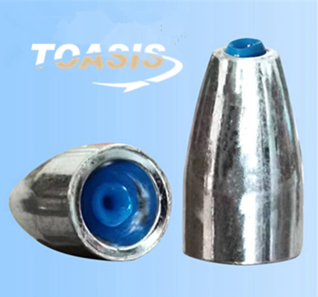 TOASIS Fishing Sinkers - Rubber Core Tube Weights for Saltwater & Freshwater Fishing - Ideal for Bass, Trout, and Catfish Angling