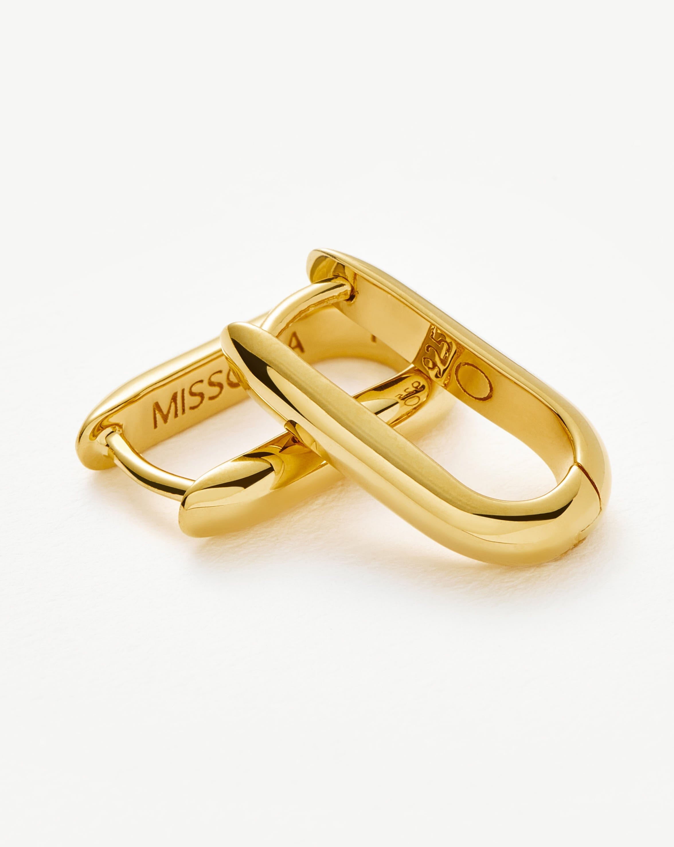 Classic Ovate Hoop Earrings - 18k Recycled Gold Vermeil on Recycled Sterling Silver | Sustainable Luxury Jewelry for Women | Perfect for Everyday Wear, Date Nights & Special Occasions