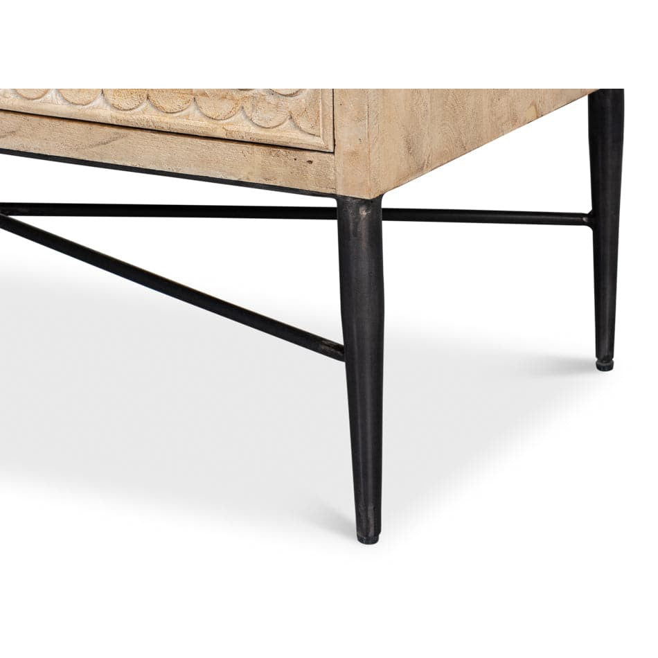 Stylish Archie 4-Door Sideboard with Storage - Modern Wooden Buffet Cabinet for Dining Room & Living Room - Perfect for Home Decor & Organization