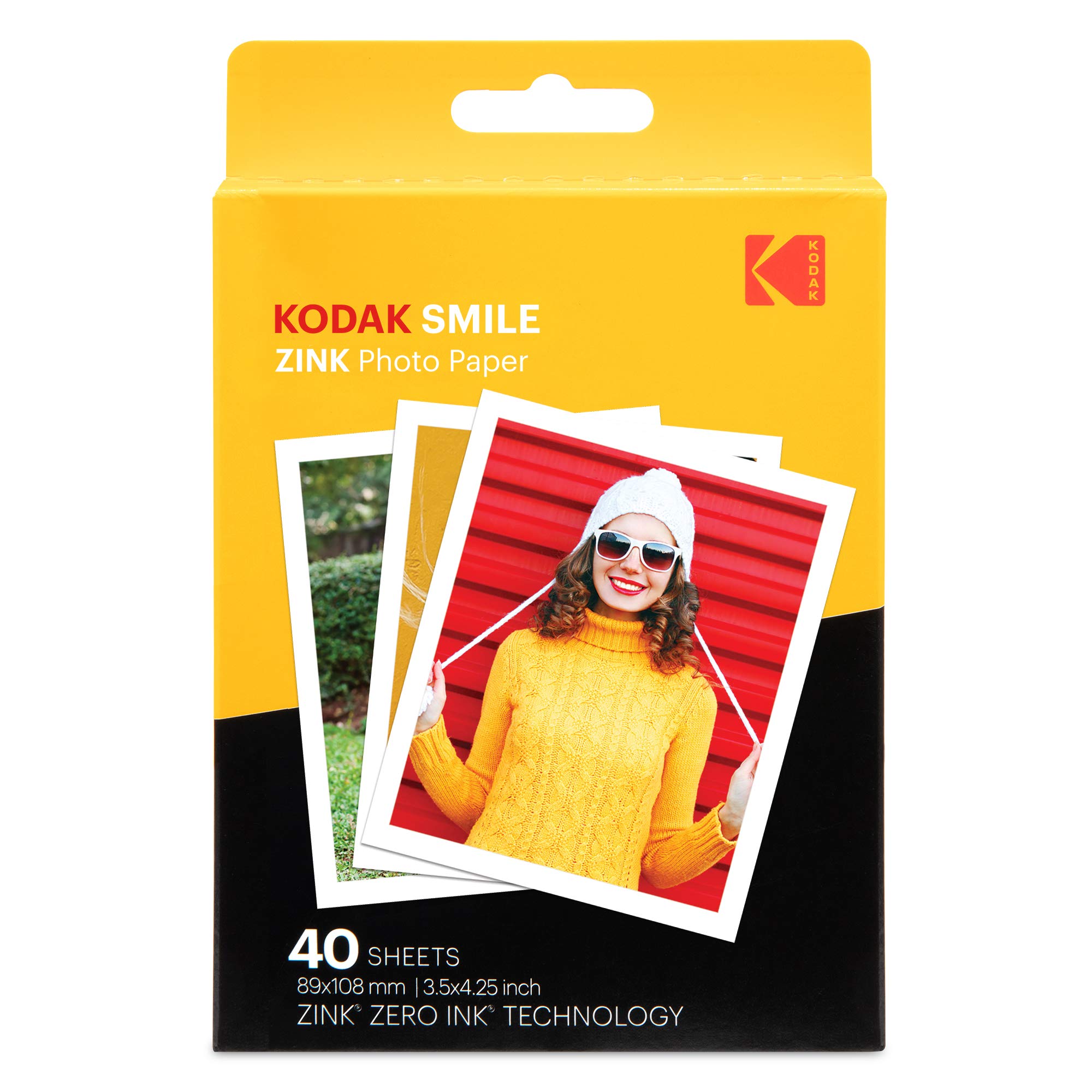 KODAK Smile Classic Bluetooth Digital Instant Camera with 10 Sheets Film & Smart Watch Bundle - Perfect for Travel, Parties, and Family Memories (Blue)