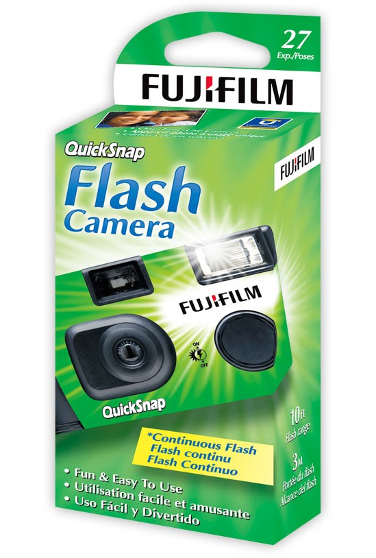 Fujifilm Quicksnap Flash 400 Disposable Camera with Built-in Flash - 27 Exposures for Travel, Parties & Events - Perfect for Weddings, Vacations & Instant Memories