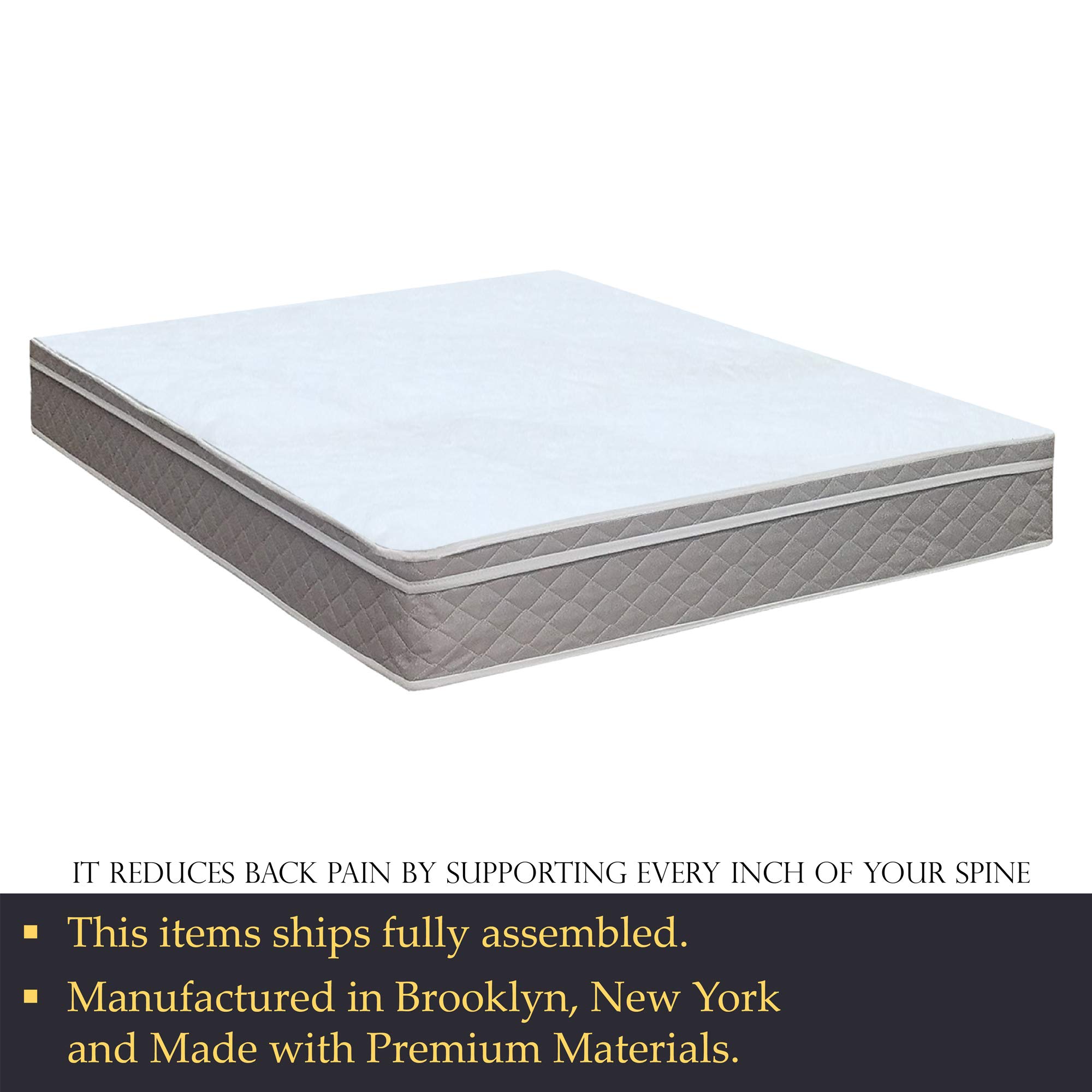 Mayton 10-Inch Medium Plush Eurotop Pillowtop Innerspring Mattress with 8