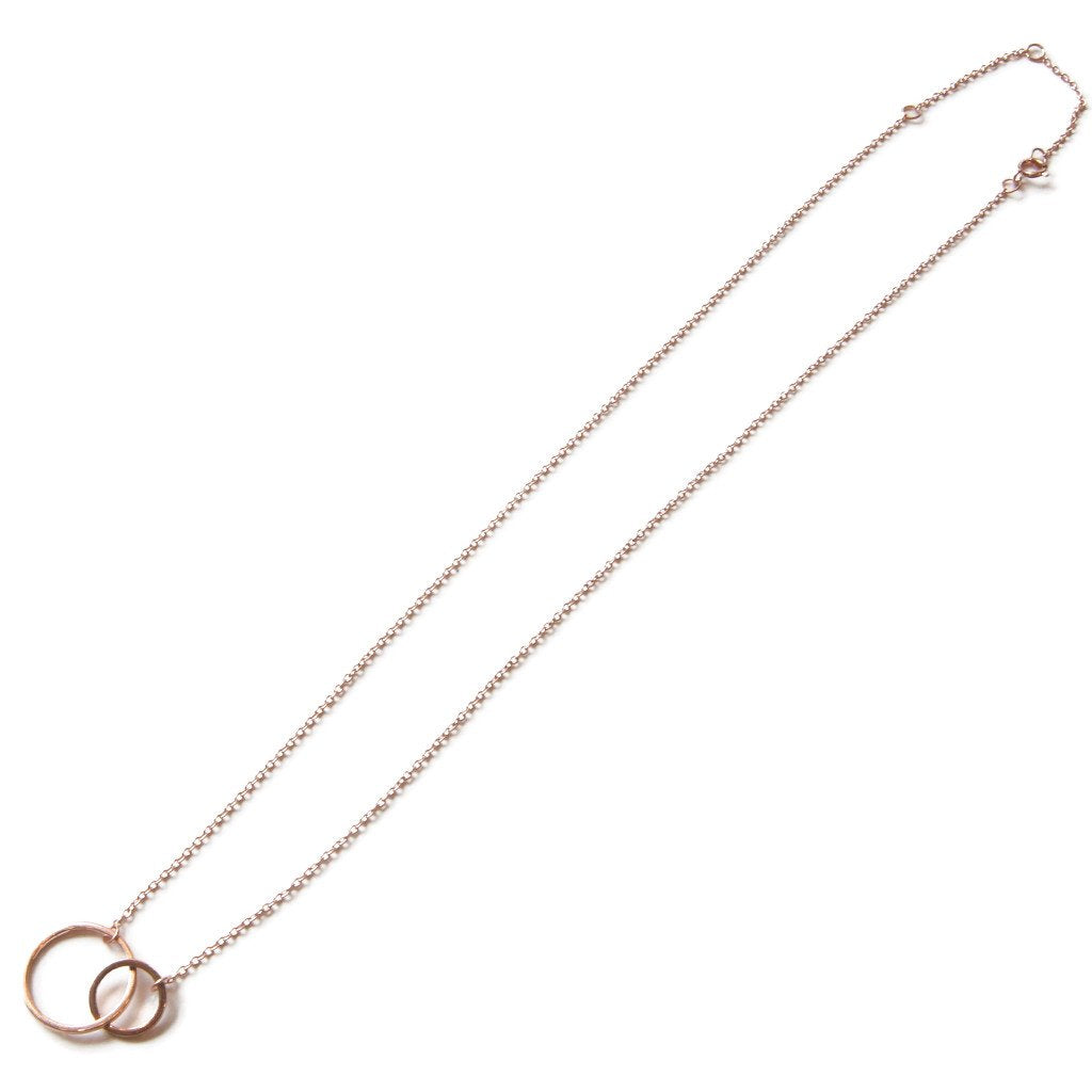 Interlocking Circles Necklace - Elegant Sterling Silver Couple Necklace for Women & Men - Perfect for Anniversaries, Weddings & Romantic Gifts