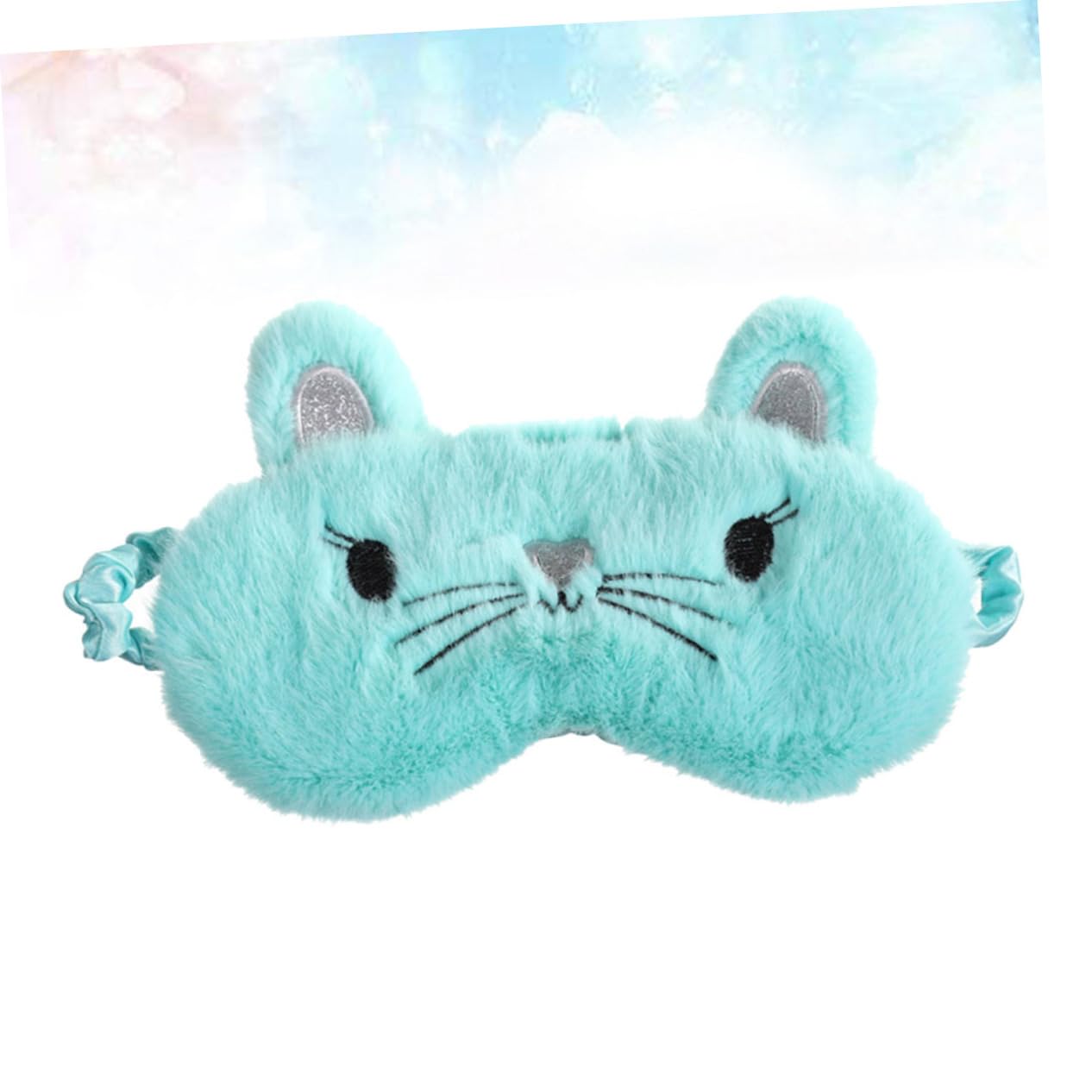 Beaupretty Soft Fluffy Travel Eye Mask for Women - Comfortable Lightweight Sleep Blindfold, Blackout Eye Shades for Airplane, Nap, Work & Relaxation - Cute Gifts for Girls