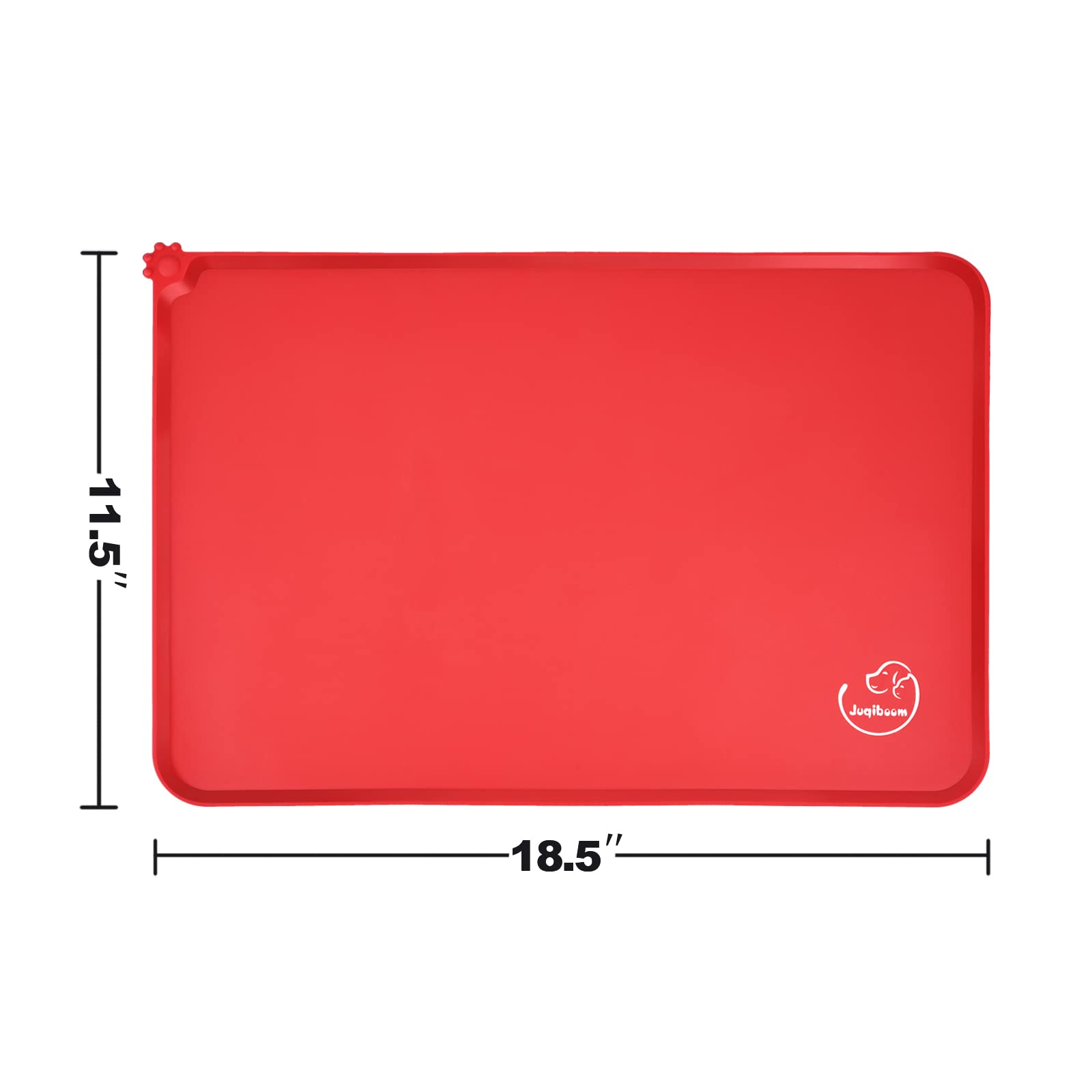 Waterproof Non-Slip Silicone Pet Feeding Mat for Dogs & Cats - Easy Clean Food Bowl Placemat (18.5