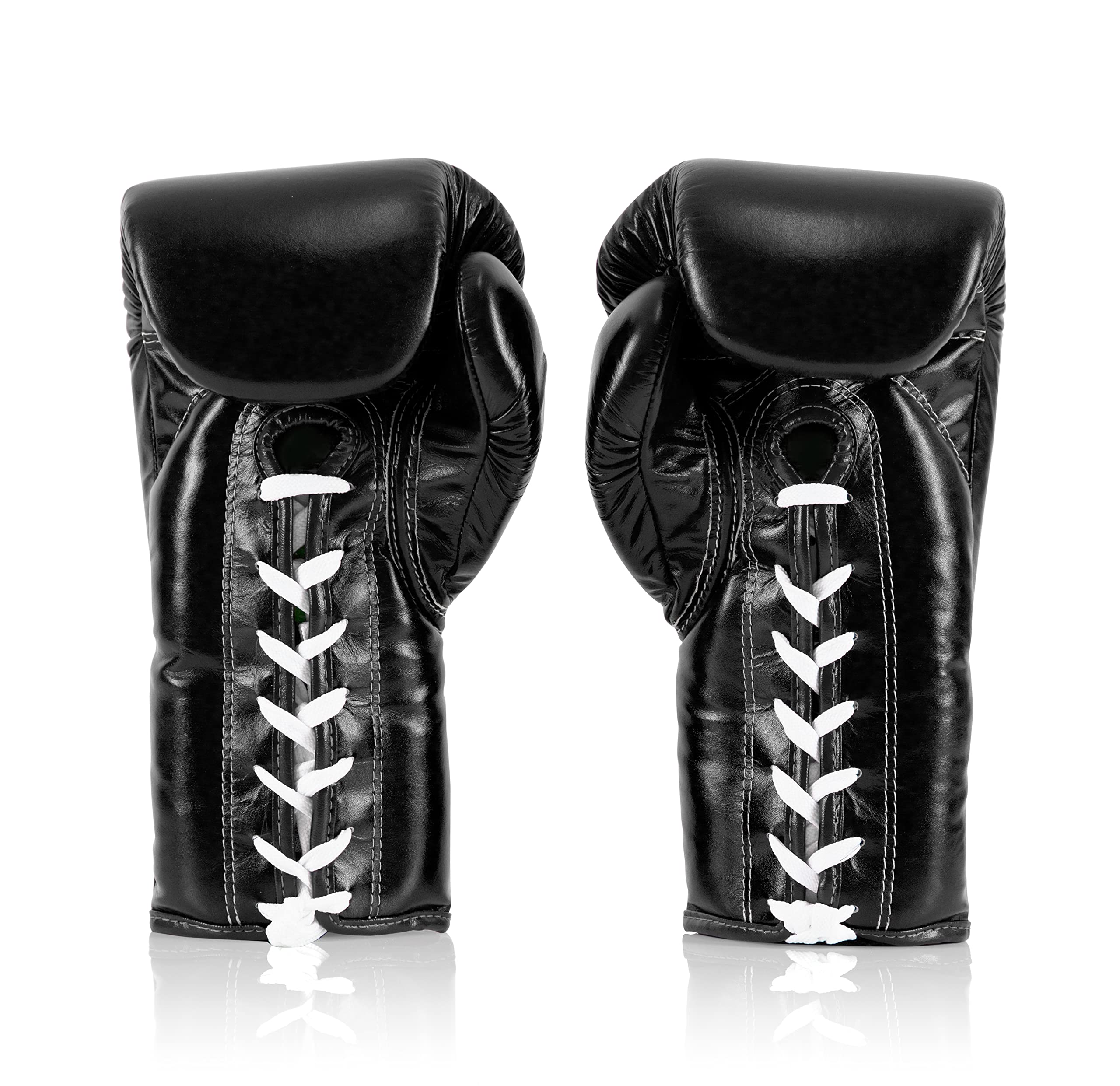 Fairtex BGL6 Handmade Leather Boxing Gloves - Locked-Thumb Design, Premium Leather, Triple-Layered Foam Padding, Lace-Up Closure for Secure Fit - Perfect for Boxing Training, MMA Sparring & Kickboxing Practice