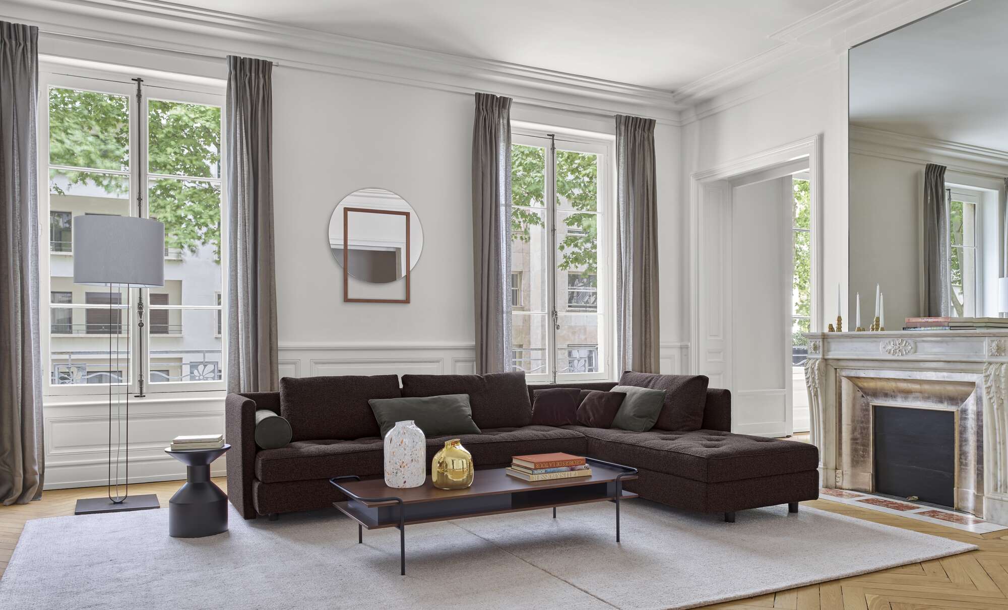 Alando Modern Square Coffee Table - Low Profile Living Room Furniture for Small Spaces, Perfect for Sofa Side Table, Lounge, and Apartment Decor