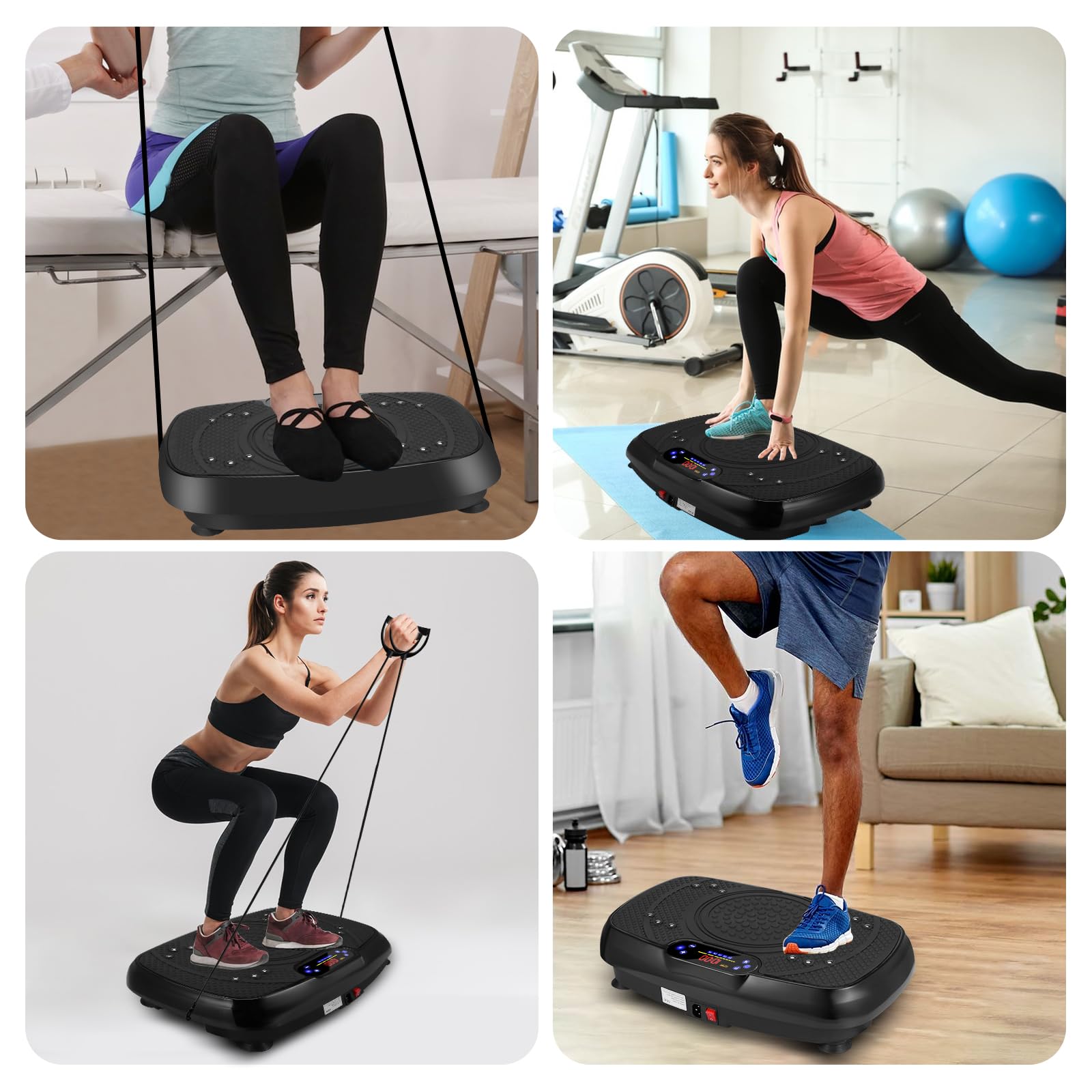 Vibration Plate Exercise Machine - Full Body Workout Equipment for Weight Loss & Toning | Power Board Vibration Platform for Home Gym & Fitness Training