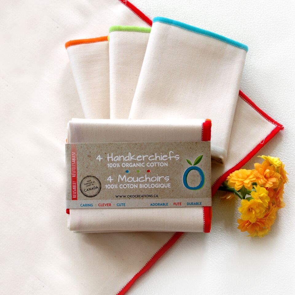 Organic Cotton Handkerchiefs by Oko Creations - Soft, Eco-Friendly & Reusable - Perfect for Everyday Use, Travel & Gifts