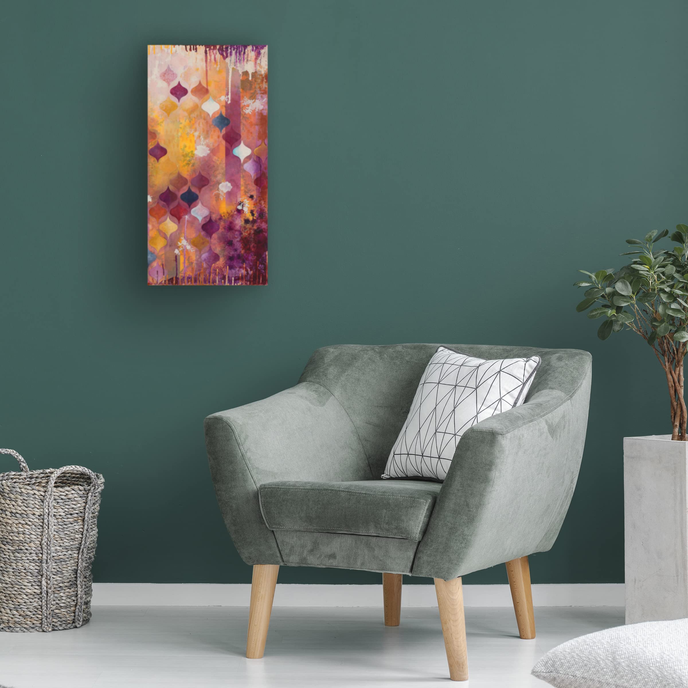 Heather Robinson 'Warm Ambition II' Canvas Wall Art Print - Modern Abstract Painting for Living Room, Bedroom & Office Decor