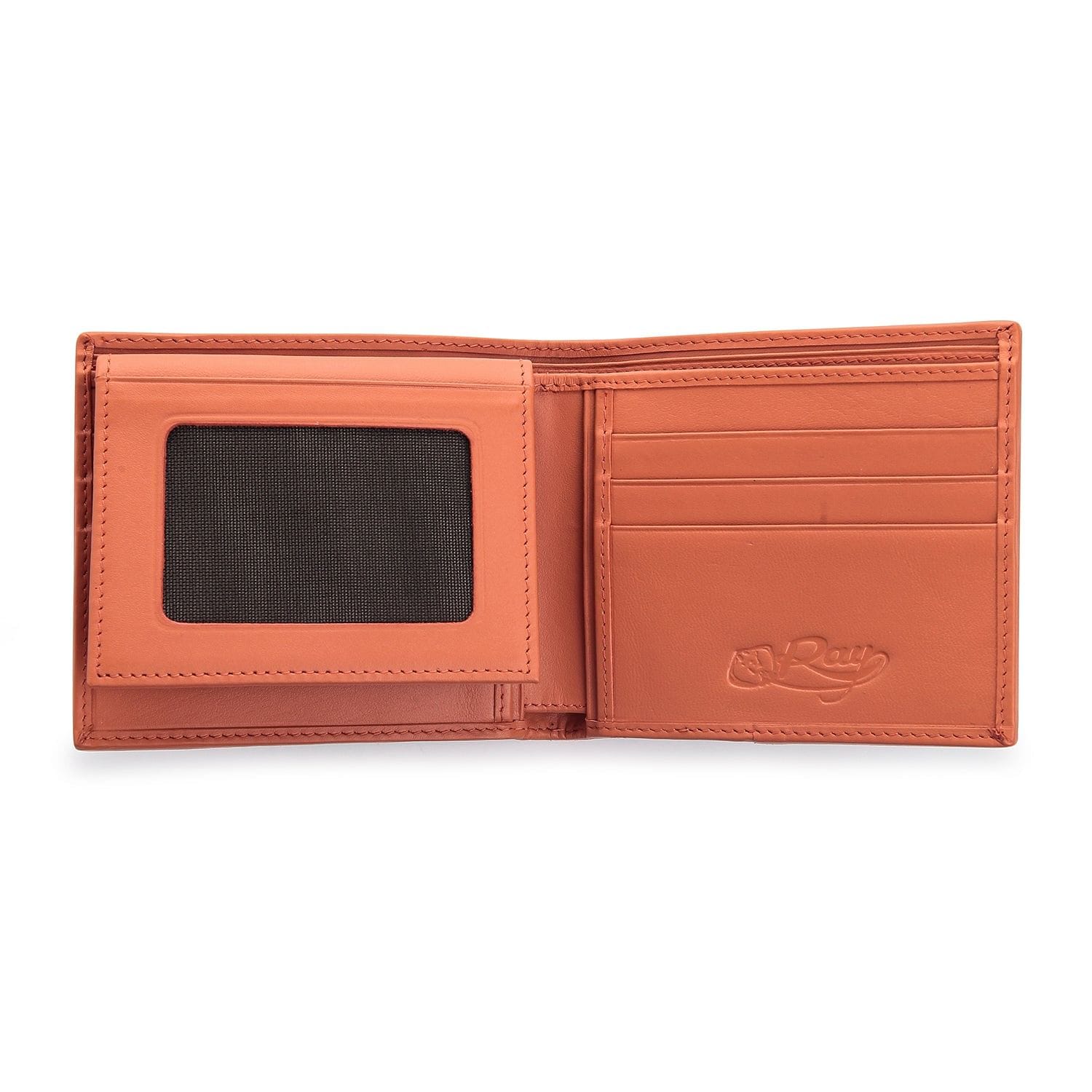 Genuine Stingray Skin Men's Wallet - Two-Tone Black & Brown Leather Bifold Wallet for Everyday Use & Gift Giving