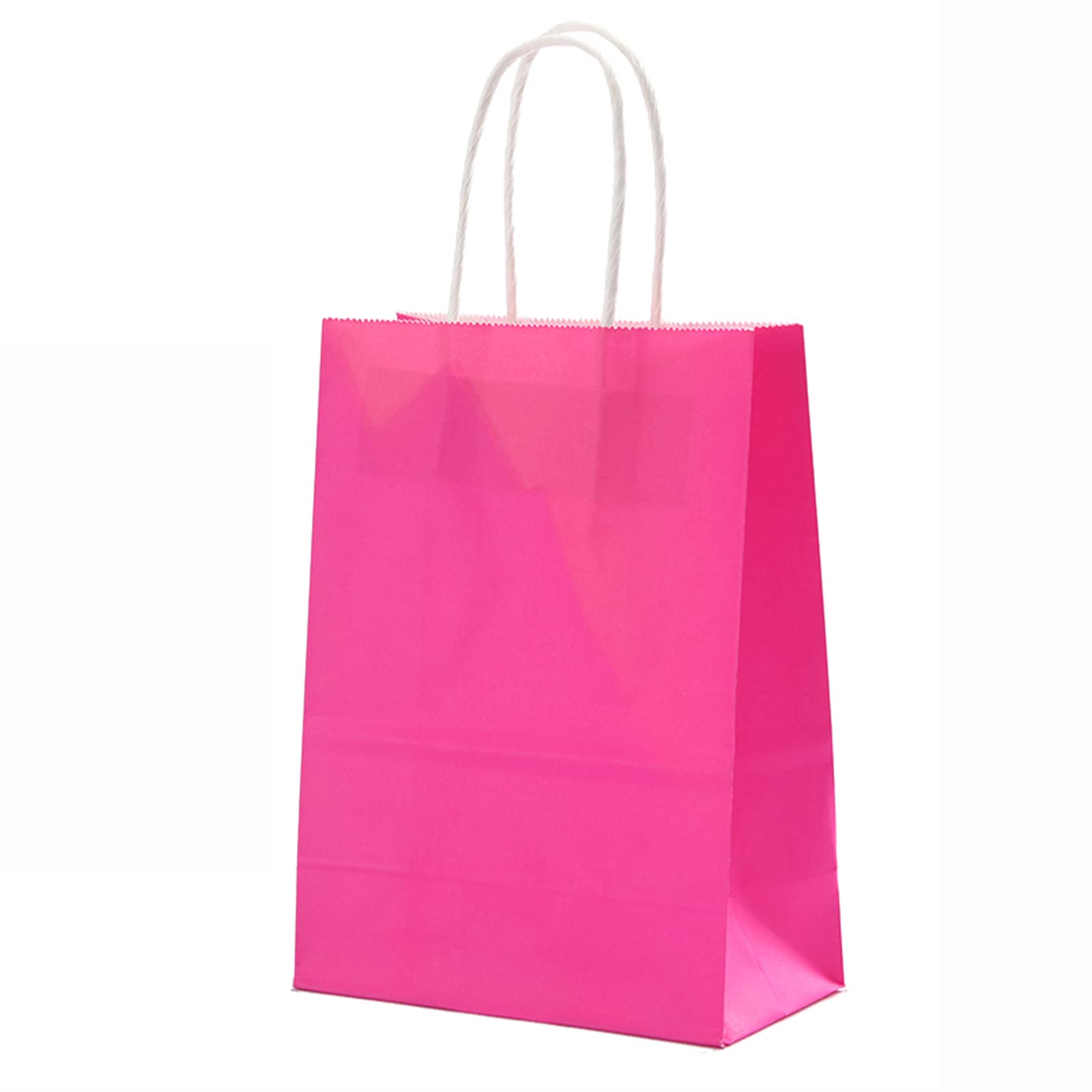 100 Pcs Kraft Paper Bags with Handles - 8x4x11 Inch Eco-Friendly Brown Shopping Bags for Retail Stores, Restaurants, Takeout, Grocery, Bakery, DIY Crafts & Gift Wrapping - Perfect for Parties, Weddings and Farmers Markets