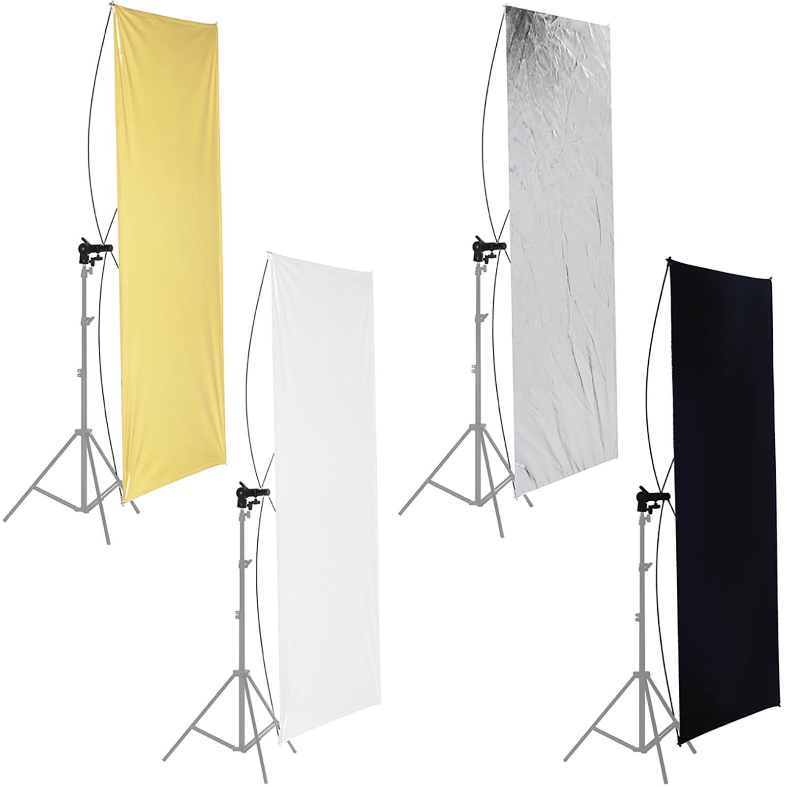 Professional NEEWER 90x180cm Photography Light Reflector - 5-in-1 Collapsible Silver/Gold/White/Black/Translucent for Portrait, Product, and Outdoor Photography
