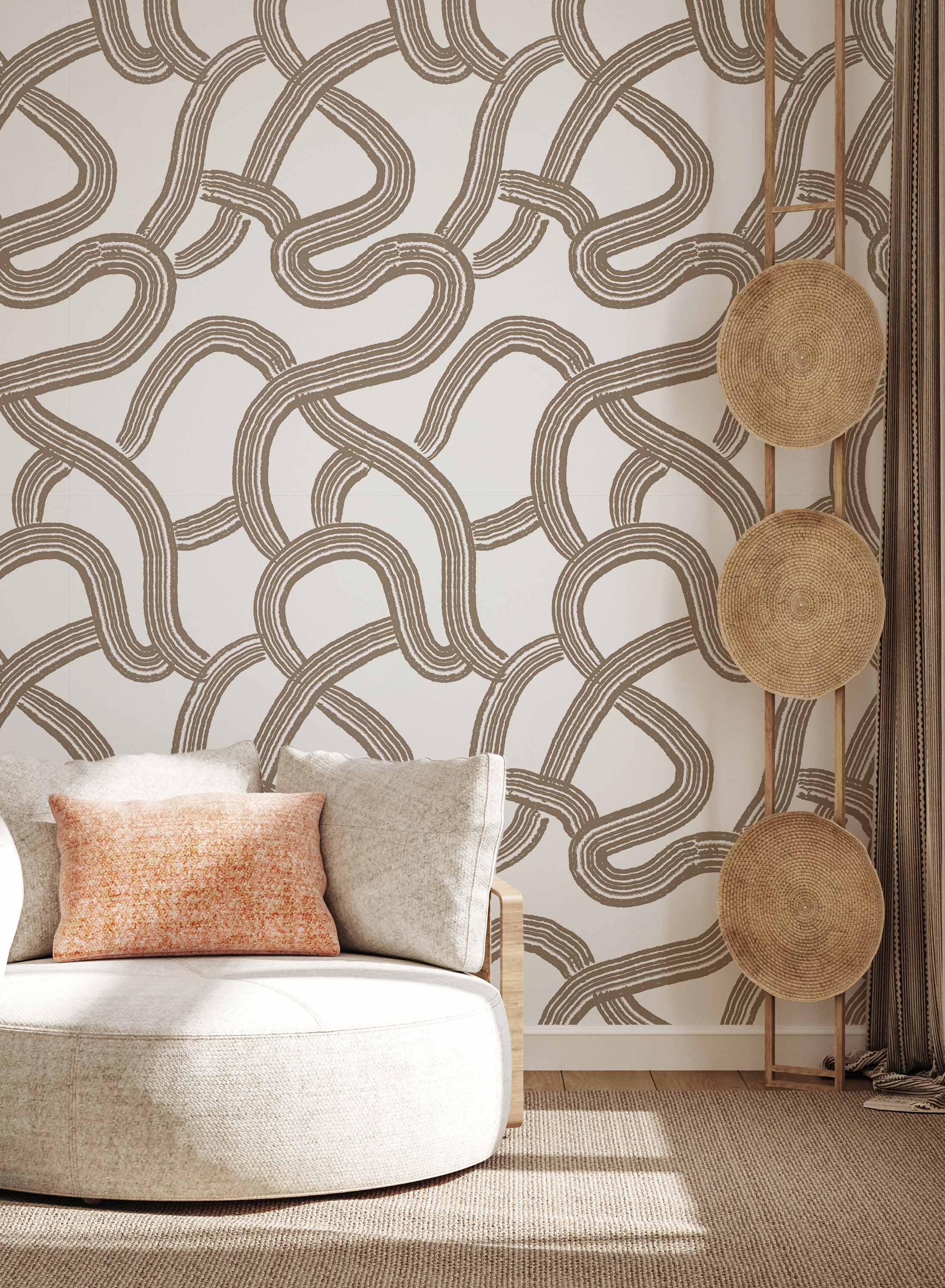 Kyoto Inspired Wallpaper - Japanese Traditional Floral Design for Home & Office Decor | Perfect for Living Room, Bedroom, and Study