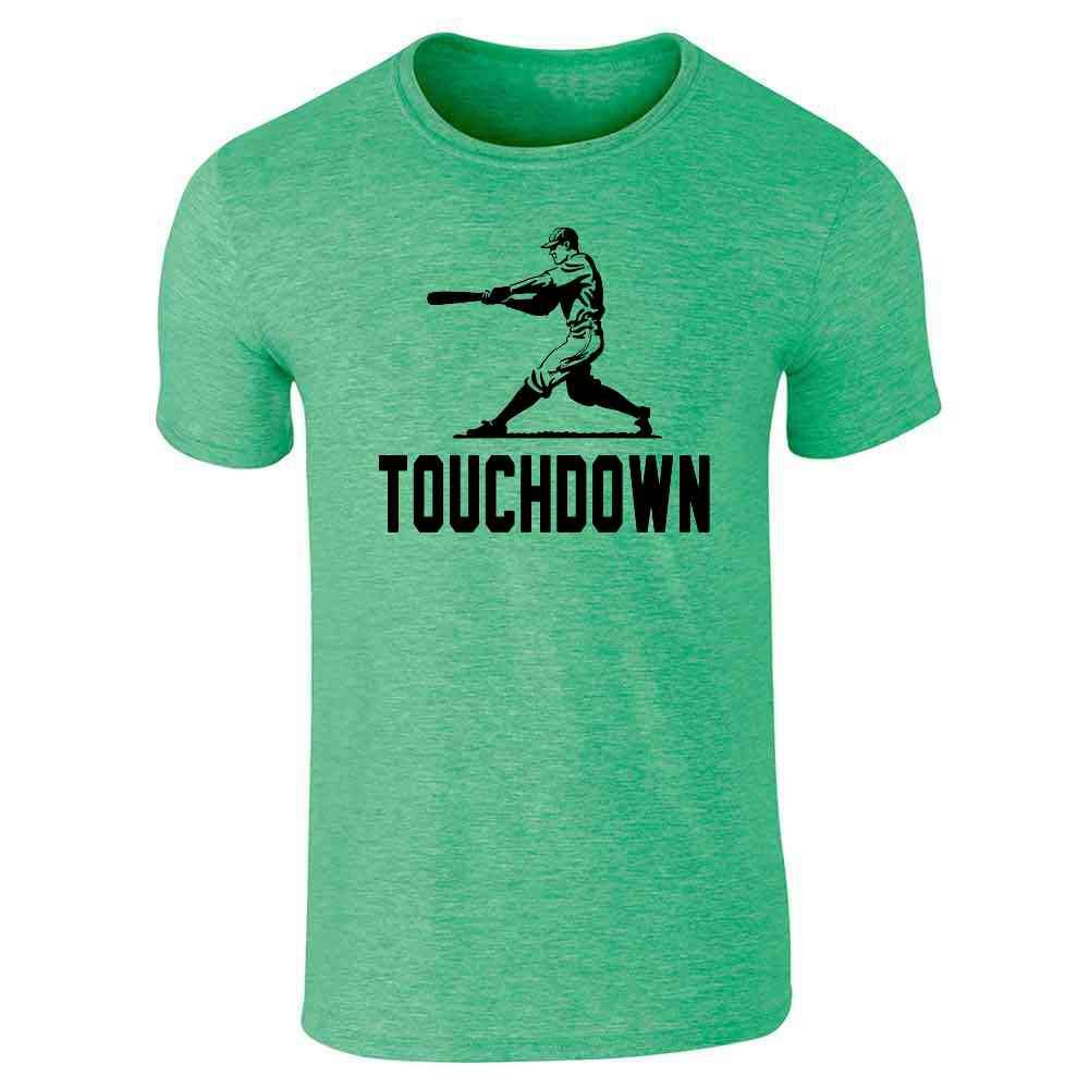 Funny Baseball Graphic Tee for Men - Pop Threads Touchdown Player Sports T-Shirt - Perfect for Game Day, Sports Fans & Casual Wear