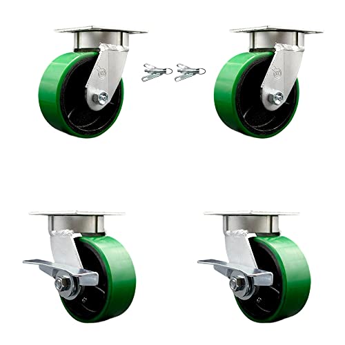 4 Swivel w/2 Brakes & 2 Swivel Locks