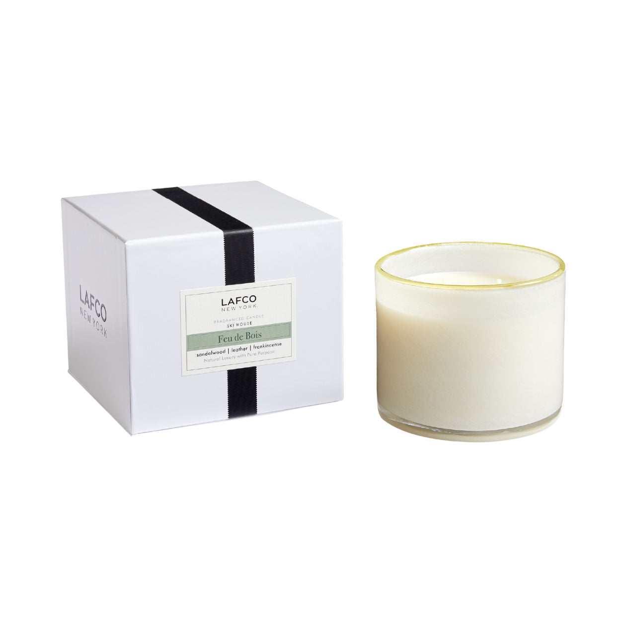 Feu de Bois Scented Candle - Premium Wood Fire Aroma Soy Wax Candle for Home, Relaxation & Romantic Ambiance
