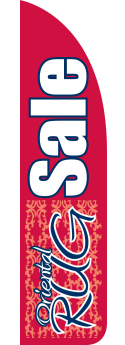 Oriental Rug Sale Sidewalk Feather Flag Banner - Outdoor Advertising for Storefronts & Sidewalk Sales