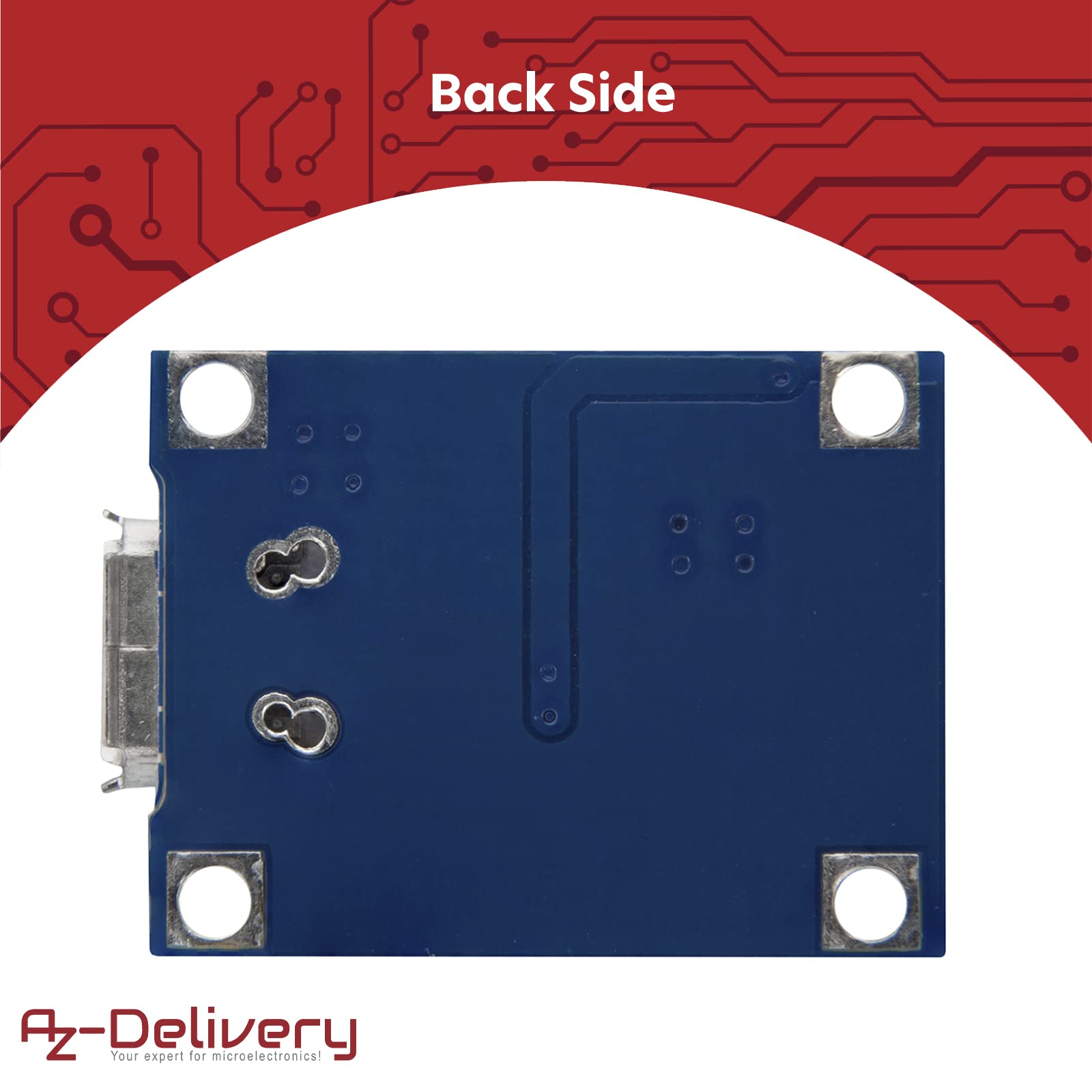 AZDelivery 3-Pack TP4056 Micro USB 5V 1A Lithium Li-Ion Battery Charger Module with Free eBook - Perfect for DIY Electronics, RC Drones, and Portable Device Charging
