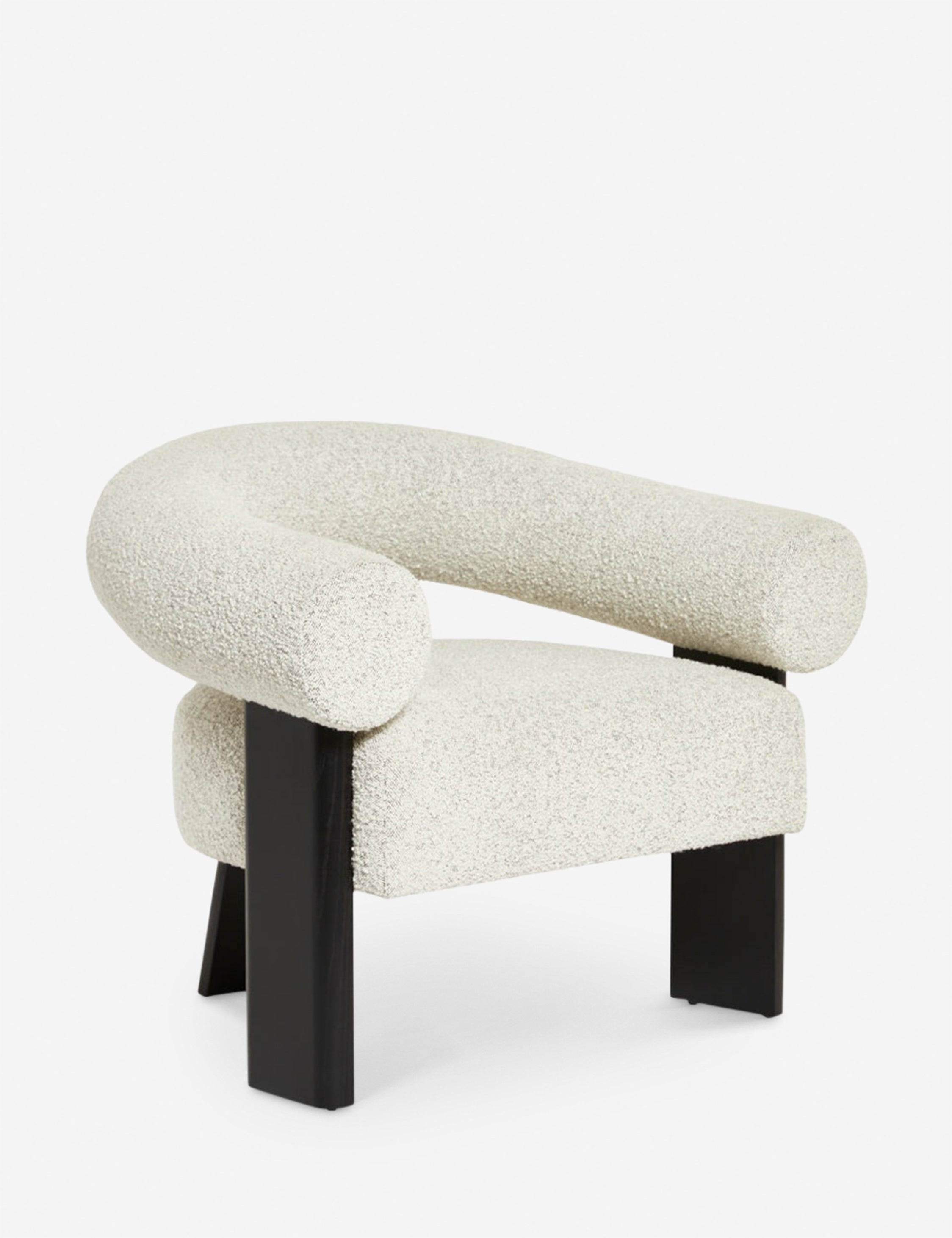 Celeste Accent Chair - Modern Upholstered Lounge Chair for Living Room, Bedroom & Office - Comfortable Reading Chair with Sturdy Wooden Legs