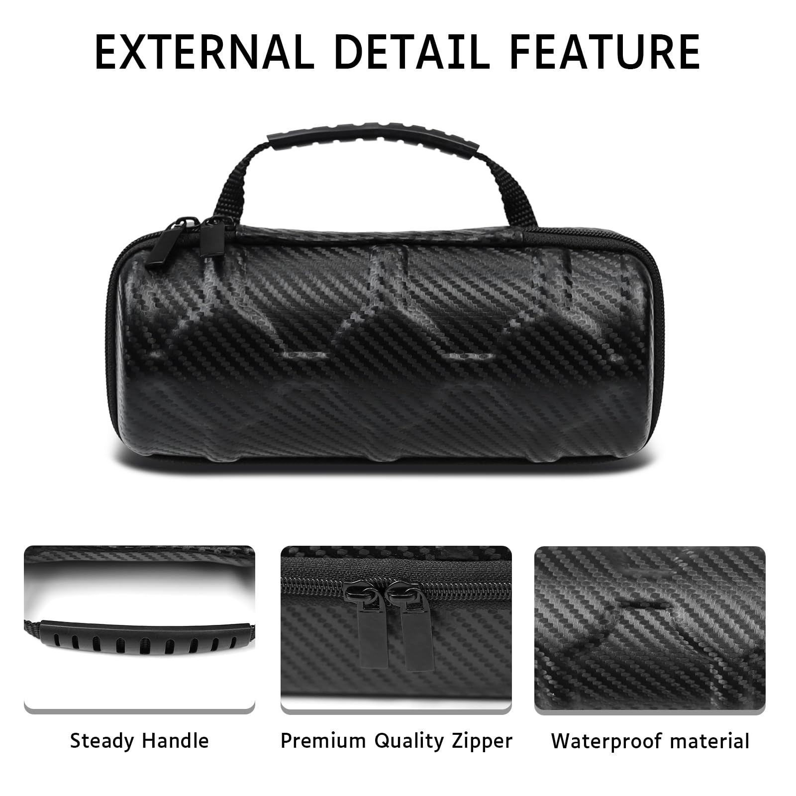 Premium 3-Slot Watch Travel Case for Men - Hard Watch Storage Box with Removable Shockproof Watch Pillows (Black) | Perfect for Business Trips, Vacations & Watch Collection Organization