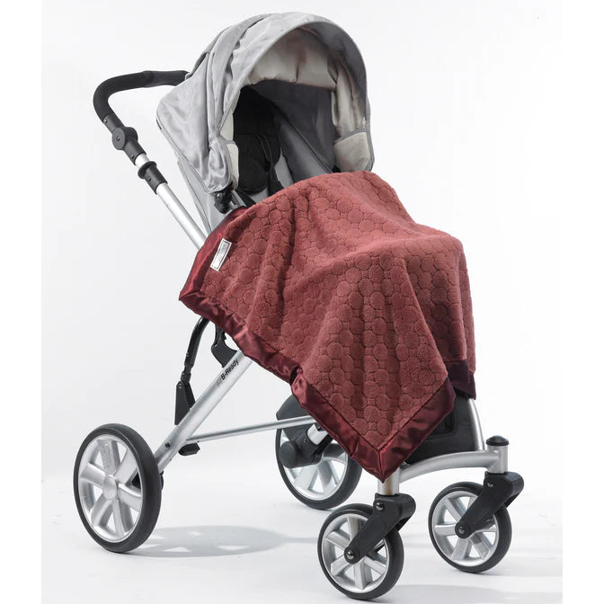 Soft Puff Circles Baby Stroller Blanket in Truffle - Cozy & Warm for Infants, Perfect for Strollers, Car Seats & Nursery Use