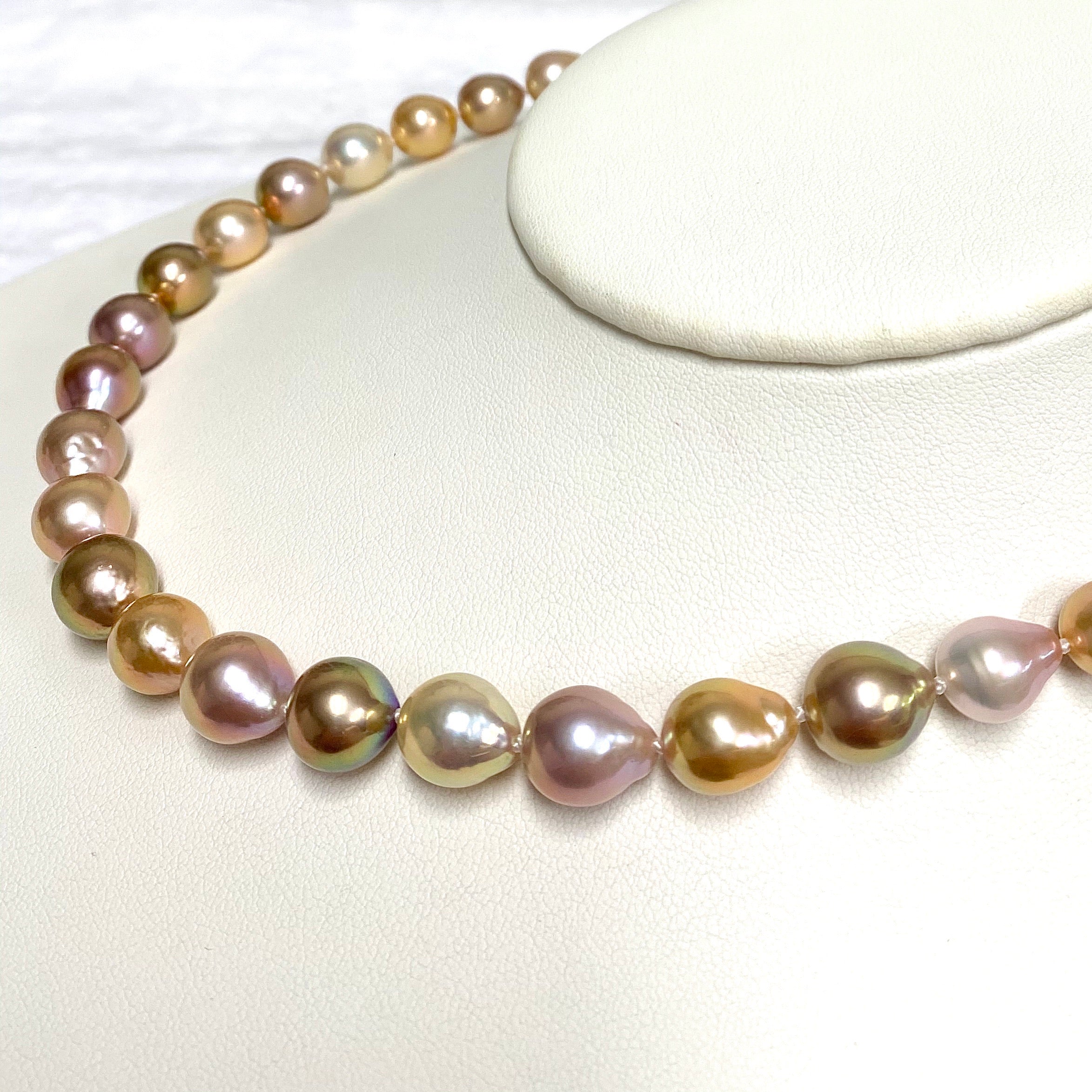 JACQUELINE Edison Pearl Strand Necklace - Multicolor Pearls Fashion Jewelry (N353) | Perfect for Weddings, Parties & Evening Events