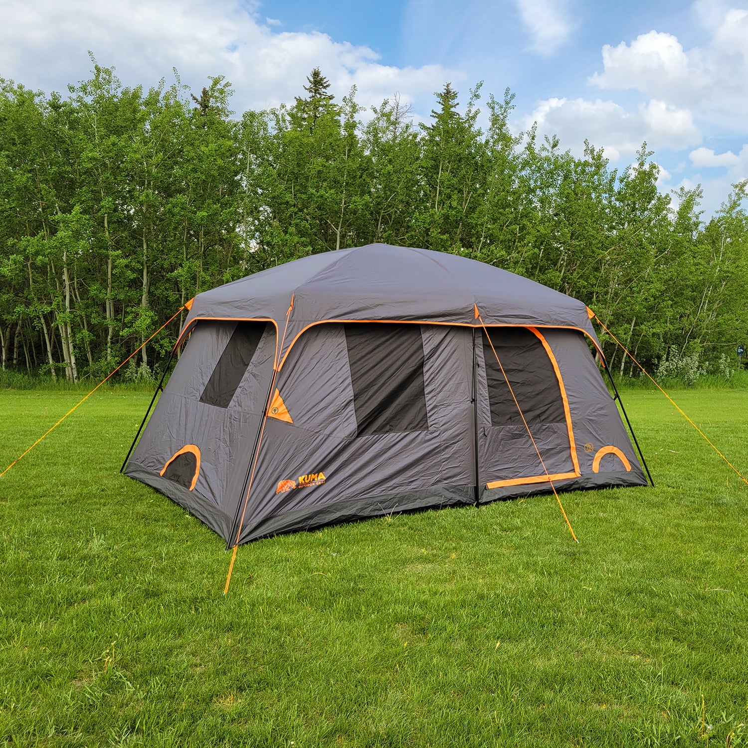 Bear Den 9-Person Cabin Tent for Camping - Waterproof Family Tent with Rainfly & Large Windows - Perfect for Backpacking, Hiking, and Outdoor Adventures