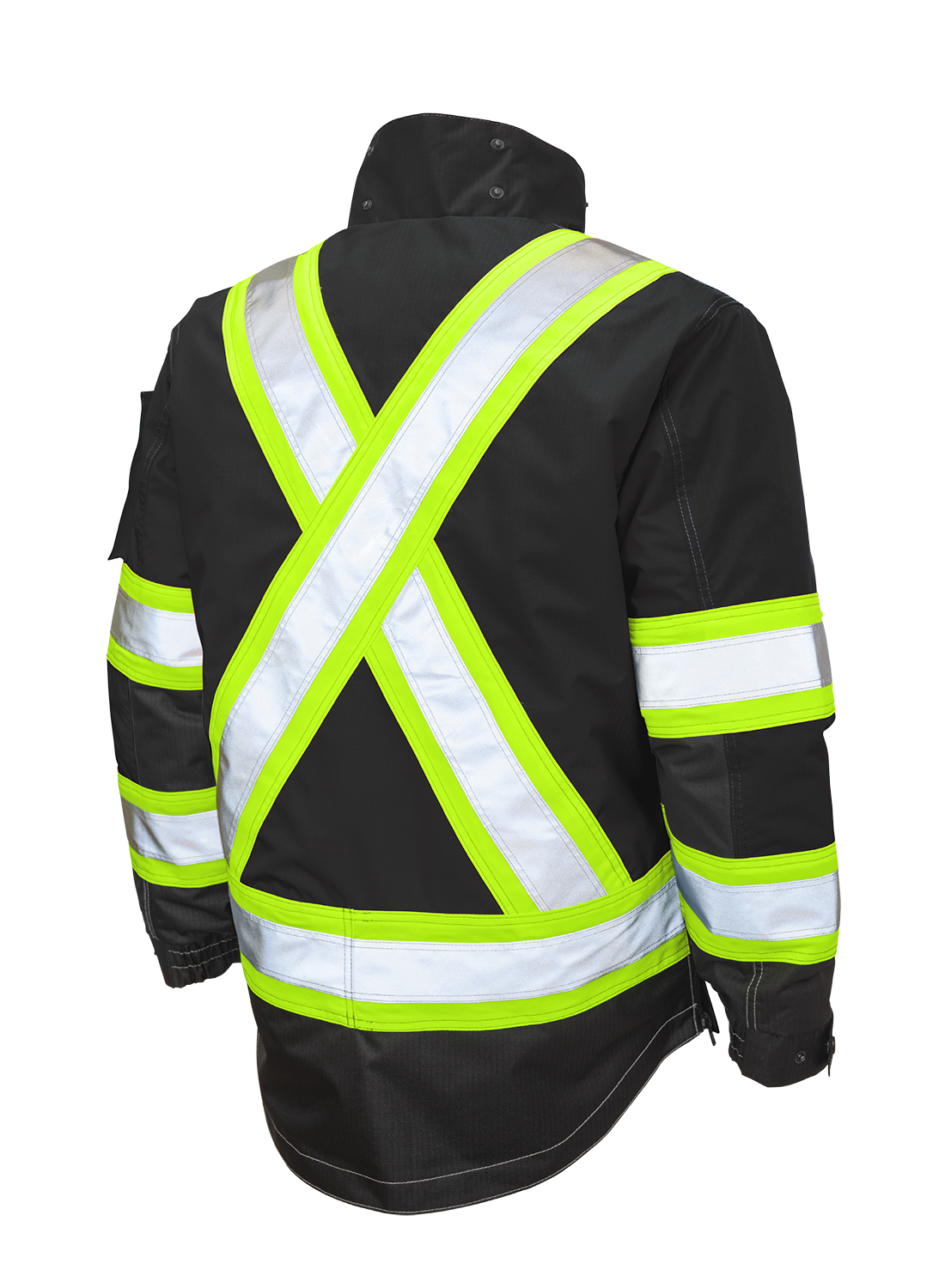 Tough Duck 4-in-1 High Visibility Safety Jacket S187 - Reflective Work Vest for Construction, Road Workers & Outdoor Activities