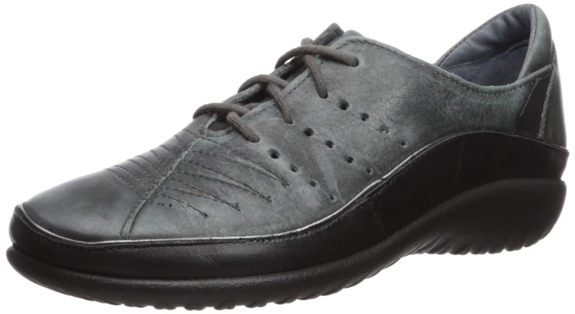 NAOT Women's Kumara Lace-Up Comfort Shoes - Arch Support & Cushioned Footbed for Walking, Travel & Work (Black, Size 7) | Perfect for Nurses, Teachers & All-Day Wear