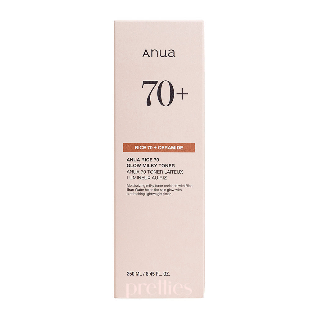 ANUA Rice 70 Glow Milky Toner 250ml - Korean Skincare for Brightening & Hydration - Perfect for Morning & Night Routine