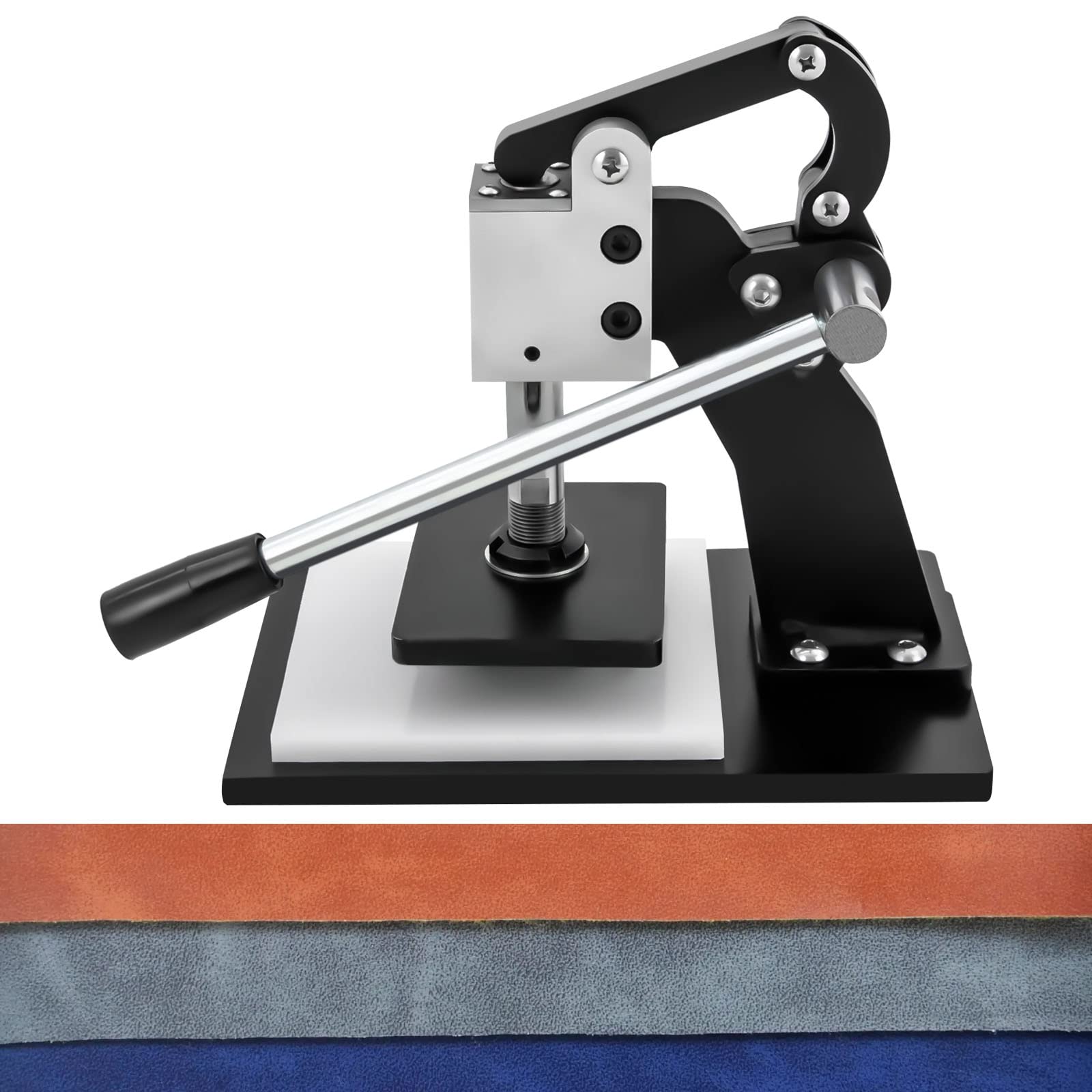 Manual Leather Mold Press Machine - 1964lbs Pressure Cutting Die for Leather Crafting | DIY Leather Stamping & Molding Tool for Handmade Bags, Wallets & Accessories