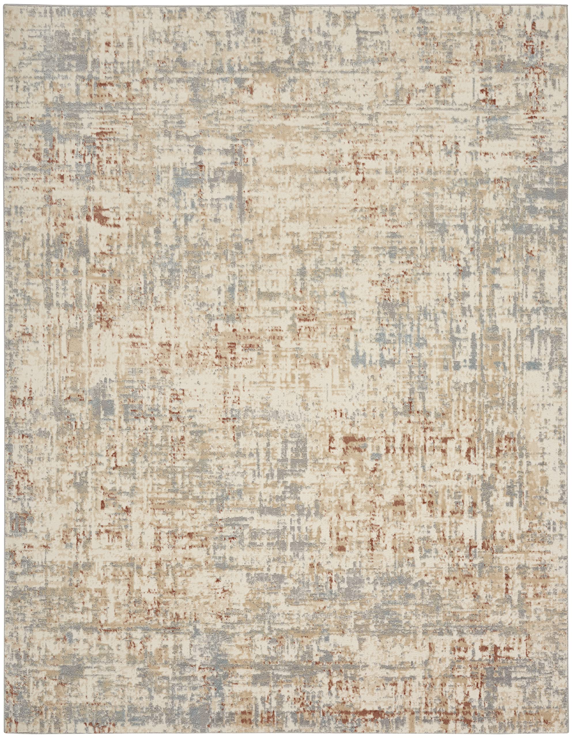 Calvin Klein CK005 Modern Ivory Grey 8x10 Area Rug - Non-Shedding, Easy to Clean - Perfect for Bedroom, Living Room, Dining Room & Kitchen Decor | Soft Contemporary Rug for Home & Office