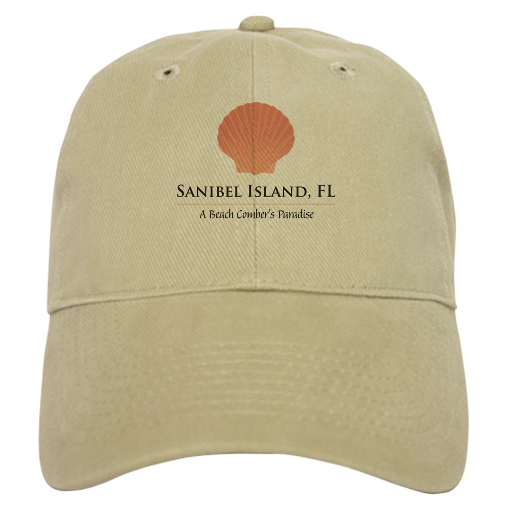 Sanibel Island Shell Cap - Adjustable Baseball Hat for Men & Women - Beach Vacation & Outdoor Sun Protection Accessories