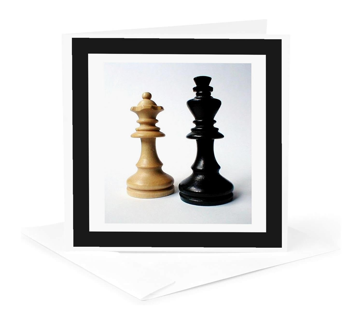 Chess King & Queen Greeting Card - Perfect for Chess Lovers, Game Enthusiasts & Special Occasions - Birthday, Anniversary, Valentine's Day Gift