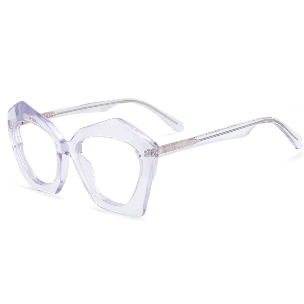 CCspace Women's Full Rim Butterfly Cat Eye Acetate Frame Eyeglasses 54325 | Fashionable Retro Glasses for Women | Perfect for Office, Reading & Everyday Wear