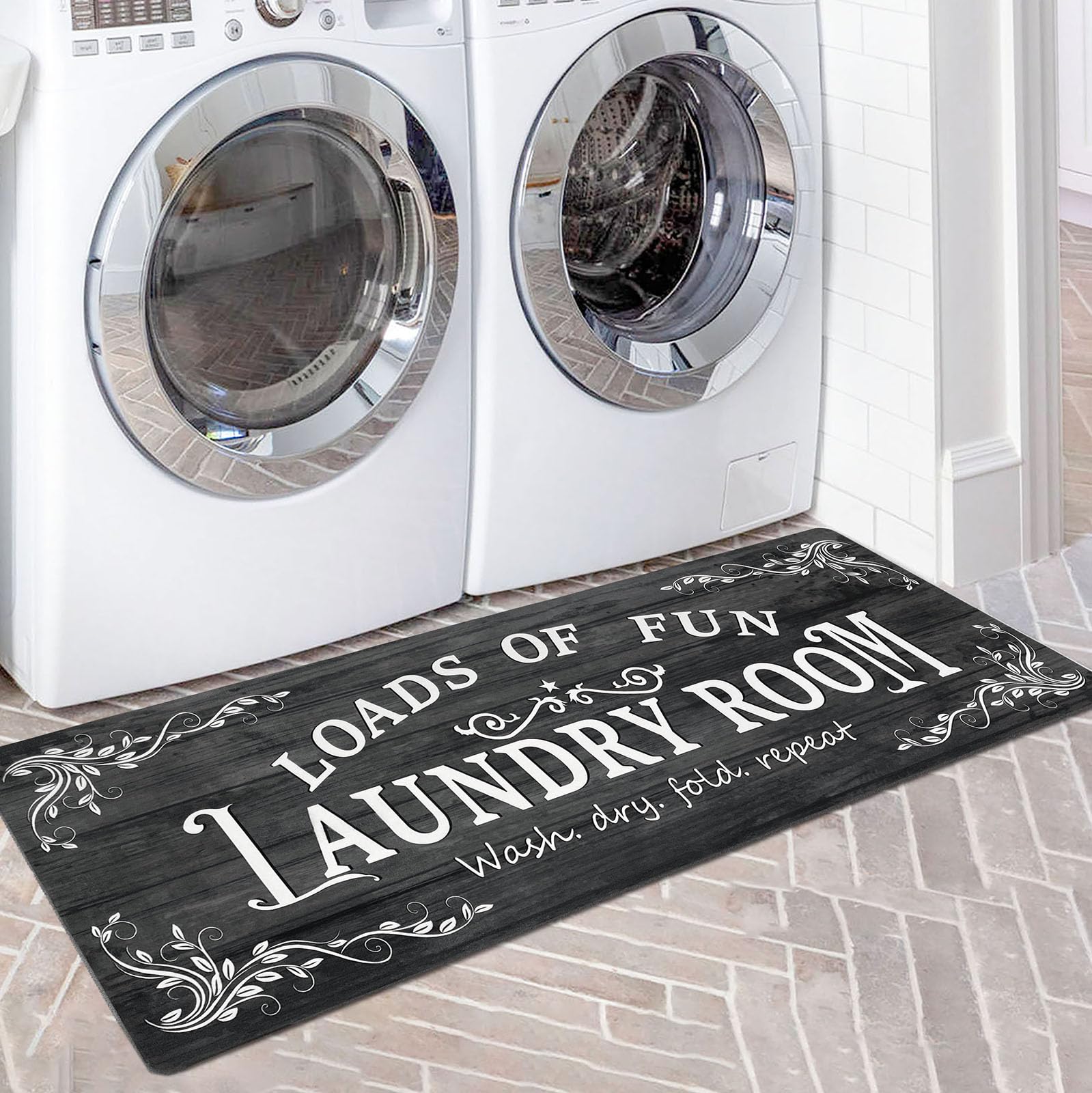 Non-Slip Waterproof Laundry Room Rug Runner 20