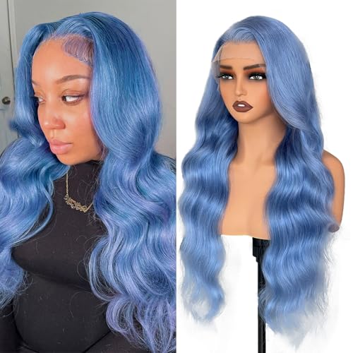 13x4 Lake Blue Body Wave
