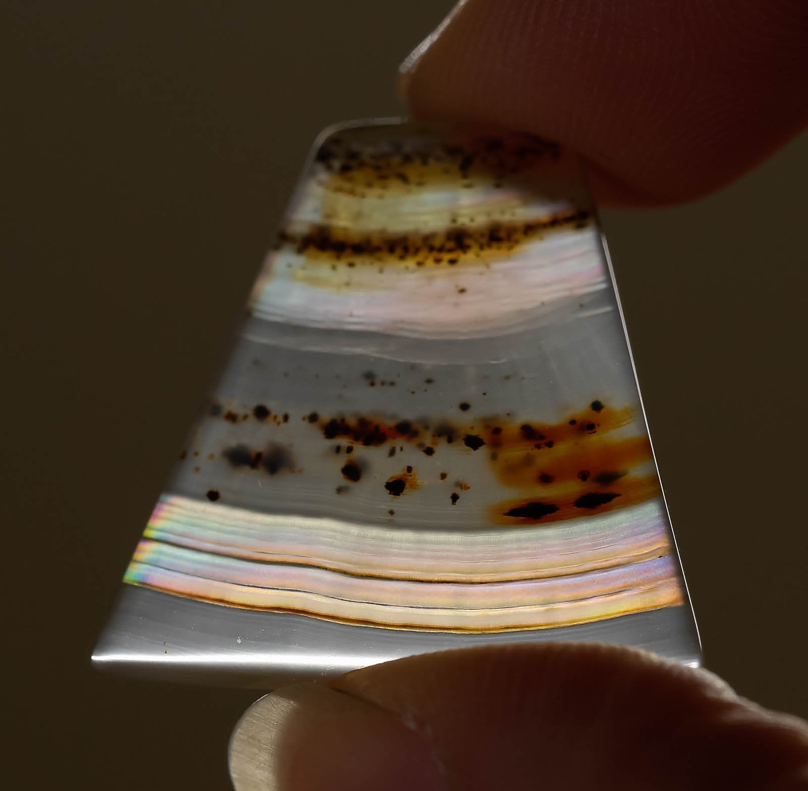 IRIS AGATE Crystal Cabochon - Natural Gemstone for Jewelry Making, Healing Crystals & DIY Crafts | Perfect for Pendants, Rings & Spiritual Decor