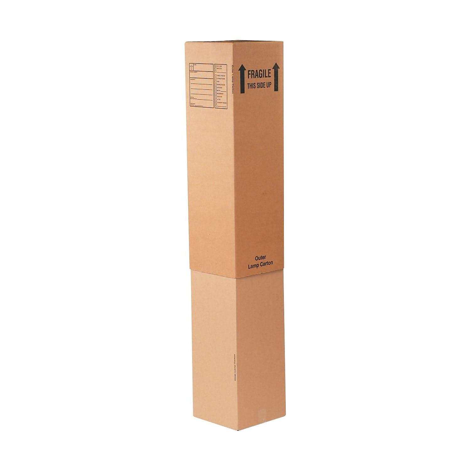 Aviditi INNERLAMP 12x12x46 Inches Corrugated Cardboard Boxes - Heavy Duty Kraft Shipping Boxes for Moving, Packing & Storage (15 Pack) - Perfect for Home, Office & Warehouse Organization