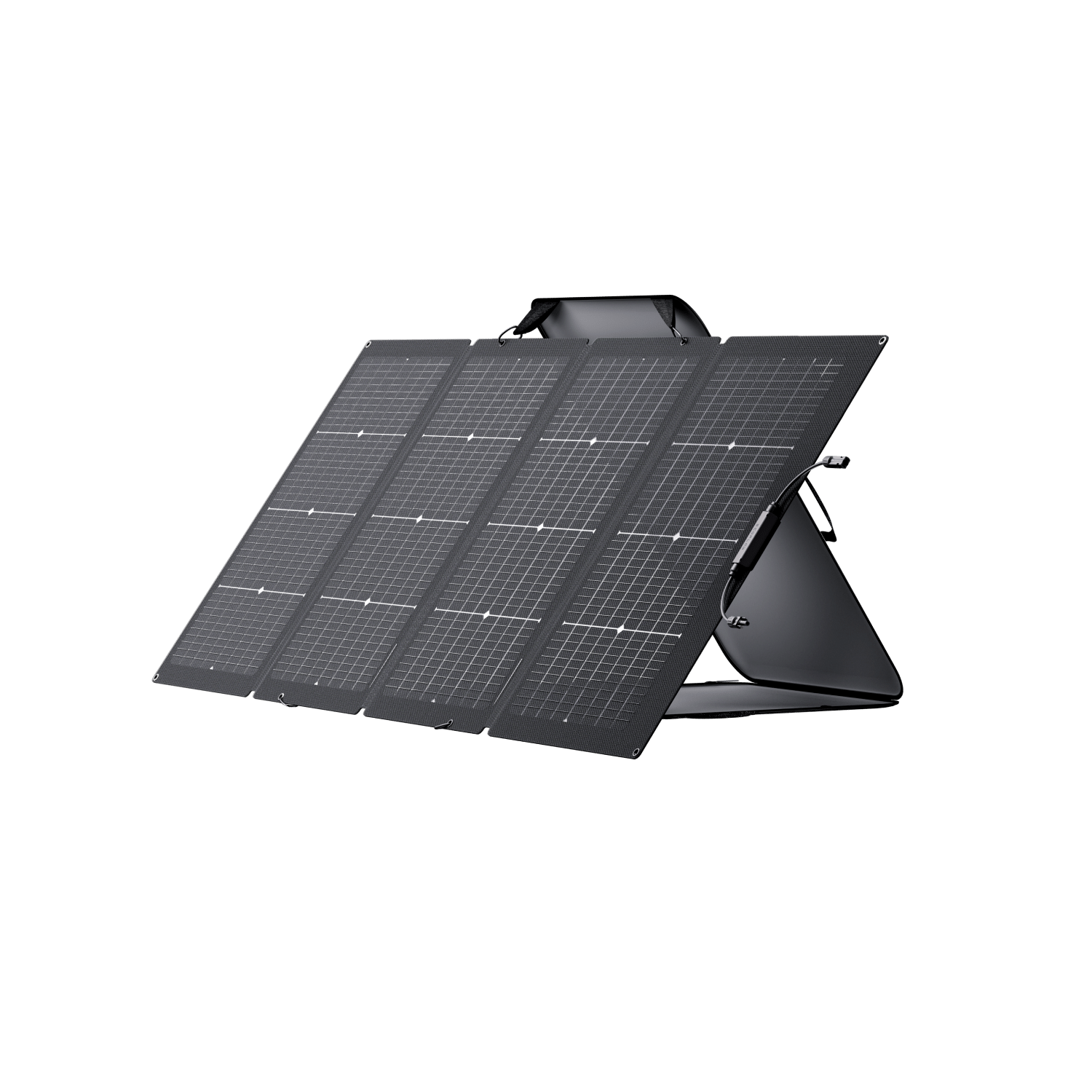 EcoFlow 220W Bifacial Portable Solar Panel for Camping, RV & Off-Grid Power - High Efficiency Foldable Solar Charger with Dual-Side Sunlight Absorption