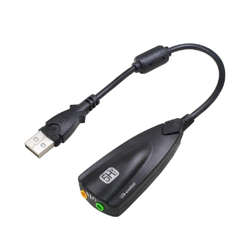 KieTeiiK USB External Sound Card 7.1 Channel - 3.5mm Headphone Adapter for PC/Laptop - Plug & Play No Driver Needed - Perfect for Gaming, Streaming & Conference Calls