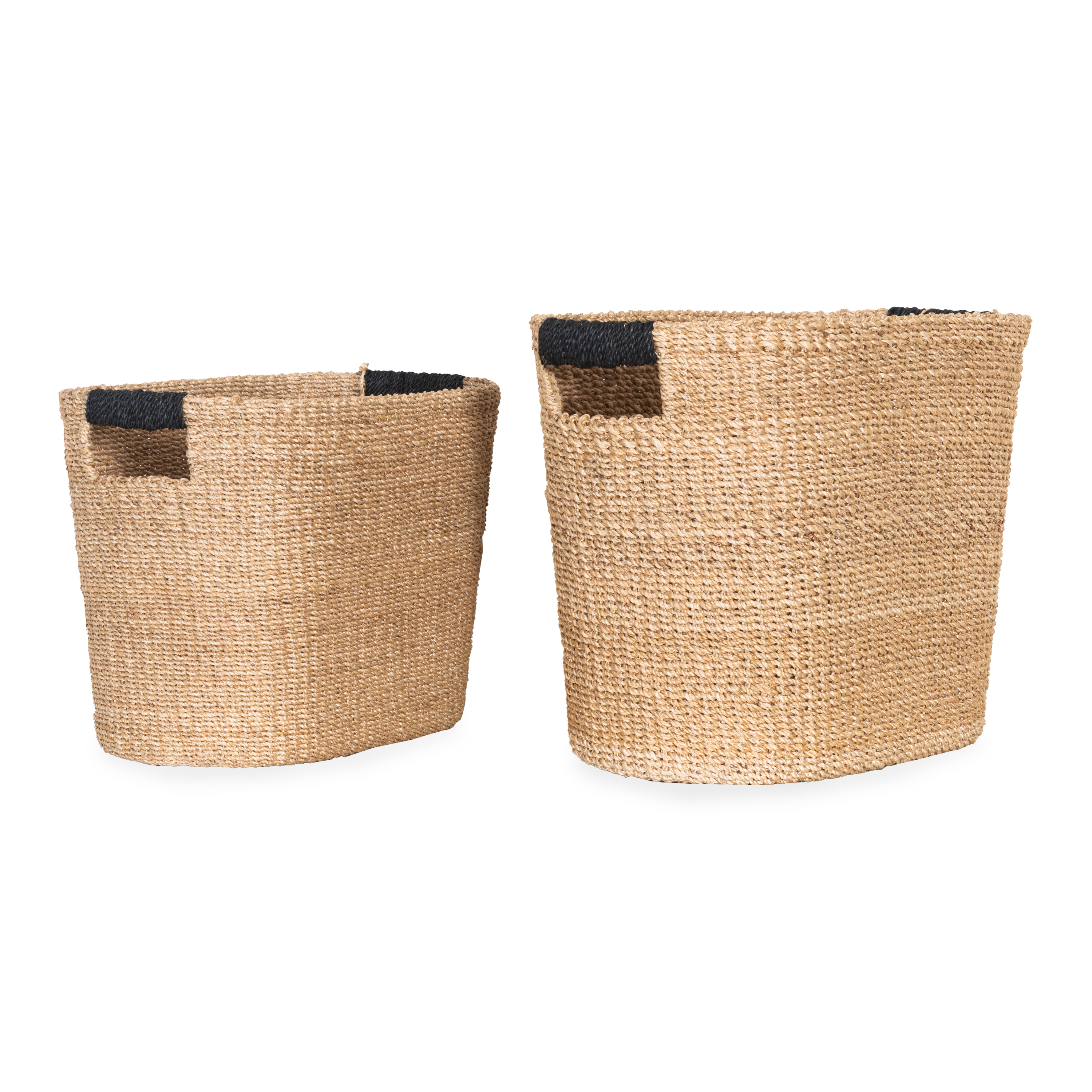 Handwoven Oval Hemp Basket - Natural Eco-Friendly Storage for Home Decor | Perfect for Living Room, Bedroom & Bathroom Organization