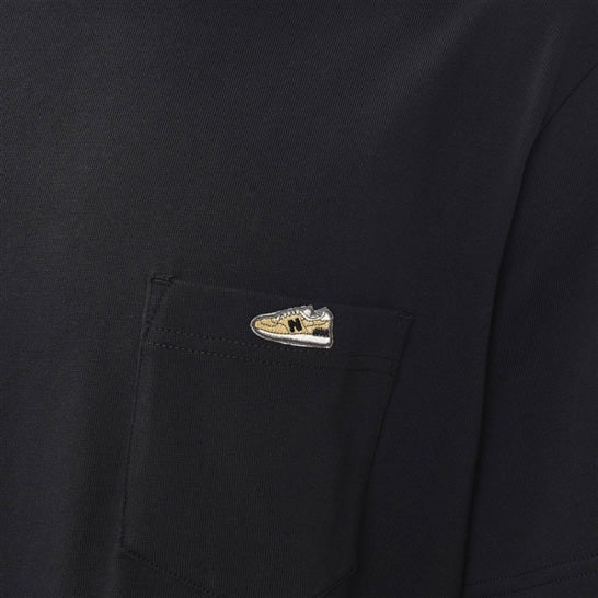 New Balance Men's Black Pocket Tee with Shoe Patch - Casual Streetwear & Athletic Style for Everyday Wear