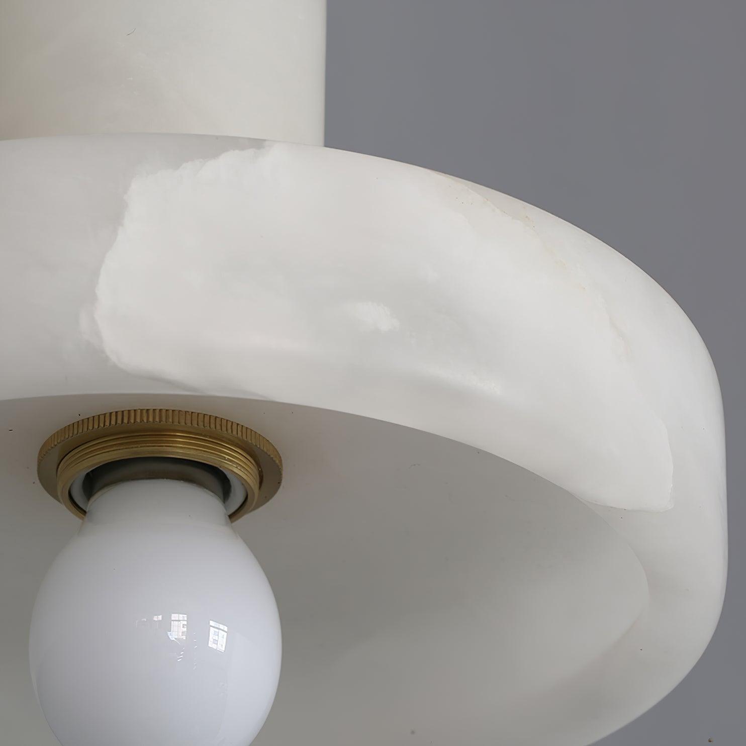 Elegant Carrara Marble Pendant Lamp - Modern Glass Hanging Light Fixture for Kitchen Island, Dining Room & Bedroom Decor