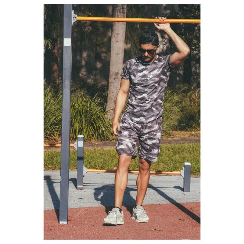 Men's Gym Workout Set - Breathable Fitness T-Shirt & Shorts for Running, Training & Gym - Activewear for Men | Perfect for Workouts, Jogging & Sports
