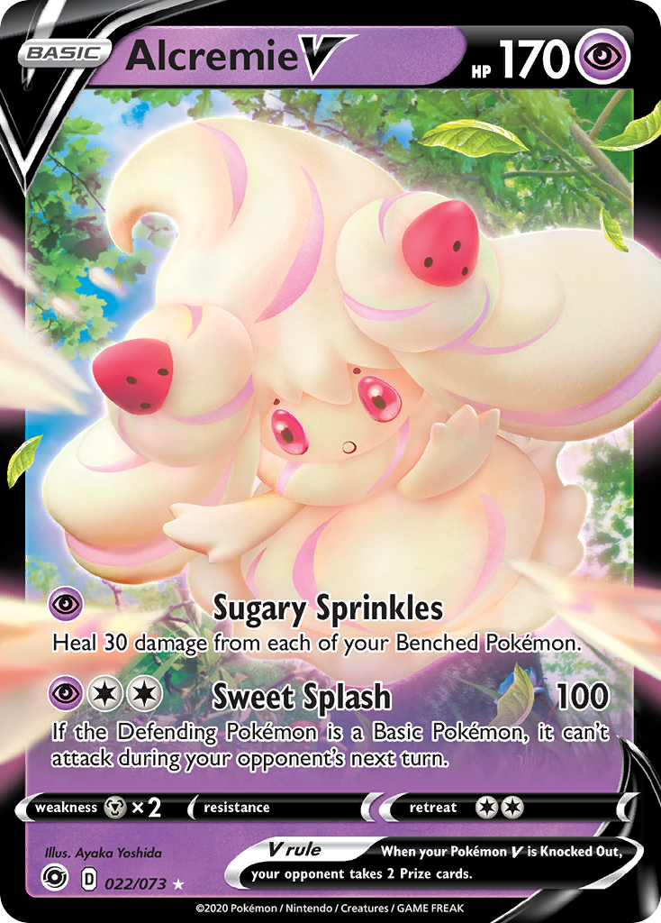 Alcremie V 022/073 Pokemon TCG Card - Rare Collectible for Trading Card Game Battles & Display