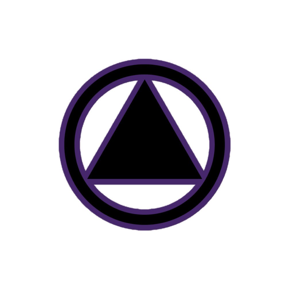 Purple Sobriety Symbol Sticker - Motivational Recovery Decal for AA, NA, Sobriety Support - Perfect for Water Bottles, Laptops, Journals & Recovery Gifts