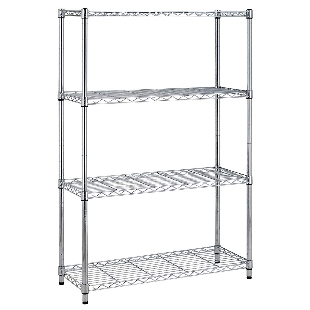 Best Heavy Duty NSF Metal Shelving Unit - 36x14x54 Chrome Commercial Grade Steel Storage Shelves, Adjustable Height Utility Rack for Office, Warehouse & Retail Organization