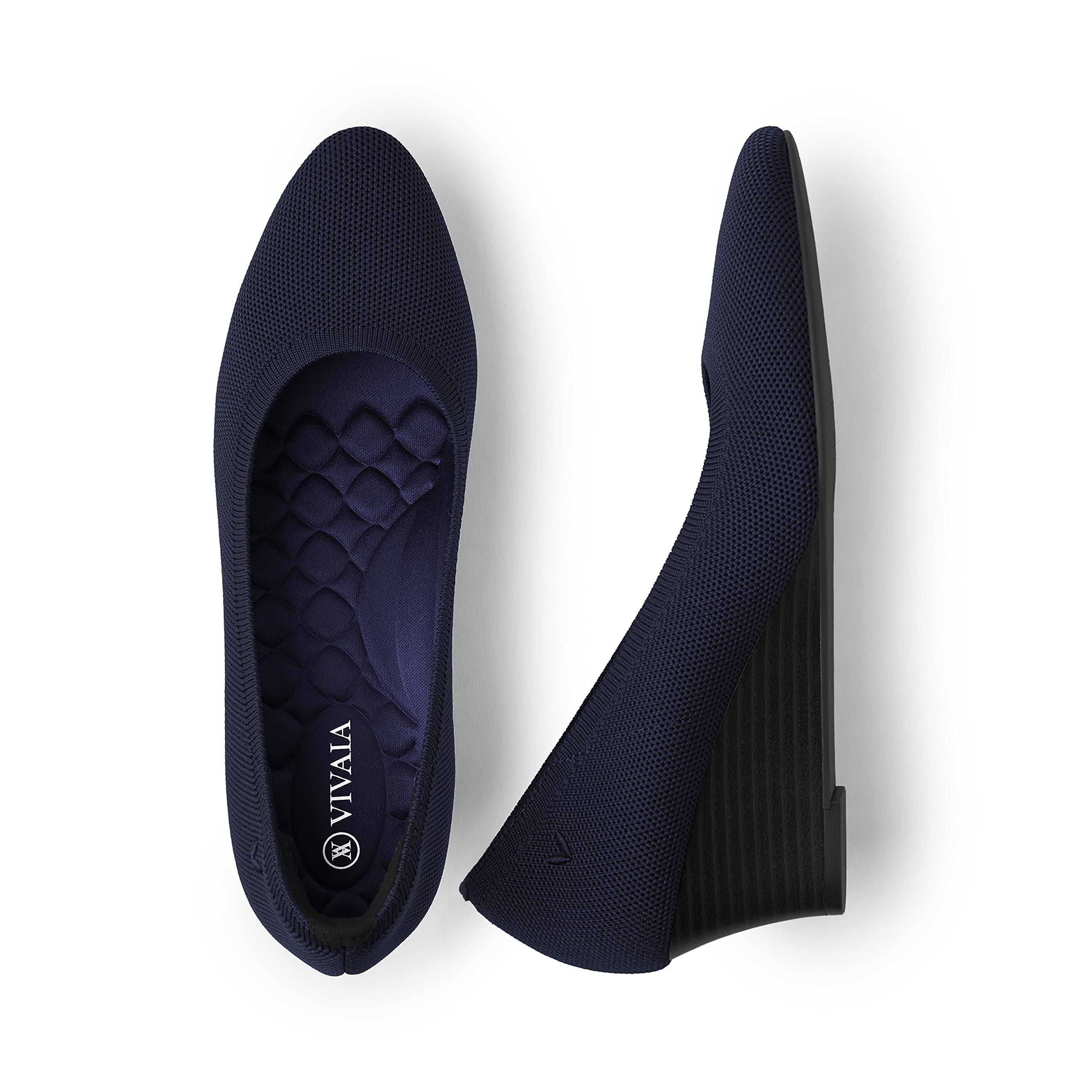 VIVAIA Tamia Wedge Women's Comfortable Round Toe Wedge Pumps with Arch Support - Dressy Heels for Work, Office, Party & Special Occasions